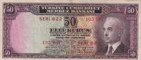 Turkey, 50 Kurush, XF(-), p133, 2. Emission
İsmet İnönü portrait
Not Issued
Serial Number: B22 105387
Estimate: 20-40