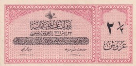 Turkey, Ottoman Empire, 2 1/2 Kurush, 1916, AUNC, p86, Talat / Raşid
V. Mehmed Reşad Period, A.H: 23 May 1332, Sign:Talat / Raşid.
Serial Number: D ...