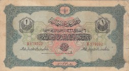 Turkey, Ottoman Empire, 1 Livre, 1916, VF, p90a, Talat / Hüseyin Cahid
V. Mehmed Reşad Period, AH: 6 August 1332,sign: Talat / Hüseyin Cahid
There a...