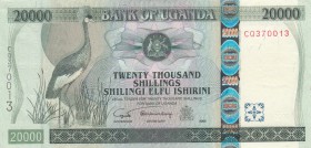 Uganda, 20.000 Shillings, 2005, XF(-), p46b
Serial Number: CQ370013
Estimate: 10-20