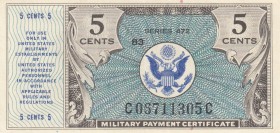 United States of America, 5 Cents, 1948, AUNC, pM15
Military Payment Certificate
Serial Number: C06711305 C
Estimate: 10-20