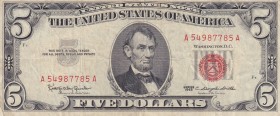 United States of America, 5 Dollars, 1963, VF, p383
Serial Number: A 54987785 A
Estimate: 10-20