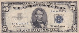 United States of America, 5 Dollars, 1953, VF, p417a
Serial Number: E 44302517 A
Estimate: 10-20