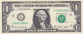 United States of America, 1 Dollar, 2009, UNC, p530
Serial No 1968
Serial Number: L 00001968 K
Estimate: 200-400