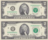 United States of America, 2 Dollars, 2009, UNC, p530A, (Total 2 banknotes)
Nice No Suit
Serial Number: B 09090009 A, B 09090090 A
Estimate: 50-100