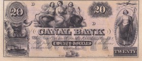 United States of America, 20 Dollars, 1850's, UNC, Louisiana New Orleans Canal Bank
Estimate: 50-100