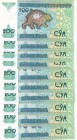 Uzbekistan, 200 Sum, 1997, UNC(-), p80, (Total 10 consecutive banknotes)
Estimate: 10-20