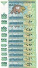 Uzbekistan, 200 Sum, 1997, UNC(-), p80, (Total 10 consecutive banknotes)
Estimate: 10-20