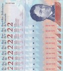 Venezuela, 2 Bolívares, 2012, UNC, (Total 9 banknotes)
Estimate: 10-20