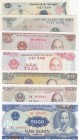 Viet Nam, 1-5-200-500-1.000-2.000-5.000 Döng, 1985/1991, UNC, (Total 7 banknotes)
1 Döng, 1985; 5 Döng, 1985; 200 Döng, 1987; 500-1.000-2.000 Döng, 1...