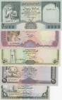 Yemen Arab Republic, 1-20-50-100-200 Rials, UNC, (Total 5 banknotes)
1 Rial, 1983, p16B; 20 Rials, 1995, p25; 50 Rials, 1993, p27; 100 Rials, 1993, p...