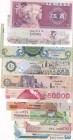 Mix Lot, UNC, (Total 10 banknotes)
Nicaragua, 25 Cordoba; India, 1 Rupee, 2017; Turkmenistan, 1 Manat, 2017; Uganda, 1.000 Shillings, 2017; Georgia, ...