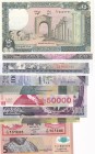 Mix Lot, UNC, (Total 10 banknotes)
Nigeria, 5 Naira, 2019, Polymer; Nepal, 5 Rupees, 2017; Indonesia, 1.000 Rupiah, 2016; North Korea 5.000 Won, 2006...