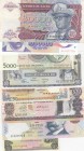 Mix Lot, (Total 8 banknotes)
Zaire, 50.000 Zaires, 1991, XF; Yugoslavia, 1.000.000 Dinara, 1993, UNC; Burma, 1 Kyat, 1958, UNC(-), Has a punch hole; ...