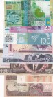Mix Lot, (Total 8 banknotes)
Kazakhstan, 2.000 Tenge, 2006, VF; Seychelles, 25 Rupees, 2016, XF; Serbia, 100 Dinara, 2006, VF; Iran, 100 Rial, 1985, ...