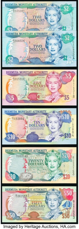 Bermuda Monetary Authority Group Lot of 6 Examples Extremely Fine-Crisp Uncircul...
