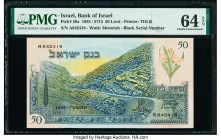 Israel Bank of Israel 50 Lirot 1955 / 5715 Pick 28a PMG Choice Uncirculated 64 EPQ. 

HID09801242017

© 2020 Heritage Auctions | All Rights Reserved
