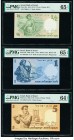 Israel Bank of Israel 1/2; 1 Lira; 5; 10; 50 Lirot 1958 / 5718 (4); 1960 / 5720 Pick 29a; 30c; 31a; 32c; 33c Five Examples PMG Gem Uncirculated 65 EPQ...