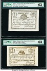 Italy Prima Repubblica- Assegnati 1 1/2; 2 1/2 Paoli 1798 Pick S534; S536 Two Examples PMG Choice Uncirculated 63 (2). Pick S534; spindle holes. Pick ...