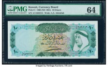 Kuwait Kuwait Currency Board 10 Dinars 1960 (ND 1961) Pick 5 PMG Choice Uncirculated 64. Small tear.

HID09801242017

© 2020 Heritage Auctions | All R...