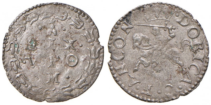 Ancona. Sisto V (1585-1590). Baiocco MI gr. 0,95. Muntoni 84. Berman 1353. Dubbi...