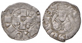 L’Aquila. Ludovico I d’Angiò (1382-1384) o Ladislao di Durazzo (1388-1414). Bolognino AG gr. 1,10. CNI –. D.A. –. MIR –. Apparentemente inedito. BB. Q...