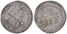 Bologna. Sisto V (1585-1590). Bianco AG gr. 4,34. Muntoni 98 var. I. Berman 1362. Chimienti 391. MIR 1356/1. Molto raro. q.BB