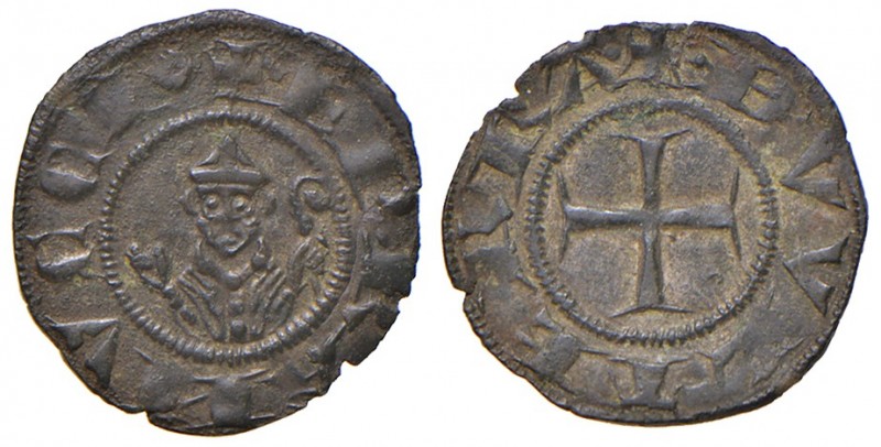 Casole. Ranuccio Allegretti vescovo di Volterra (1321-1348). Denaro o picciolo M...