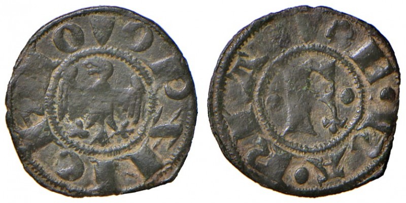 Ferrara. Obizzo III d’Este (1344-1352). Denaro MI gr. 0,44. CNI 3 (M. Correr). M...