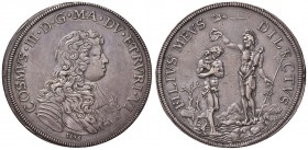 Firenze. Cosimo III de’Medici (1670-1723). Piastra 1676 AG gr. 31,15. Galeotti VII, 2/4. MIR 326/3. Gradevole patina di medagliere, q.SPL