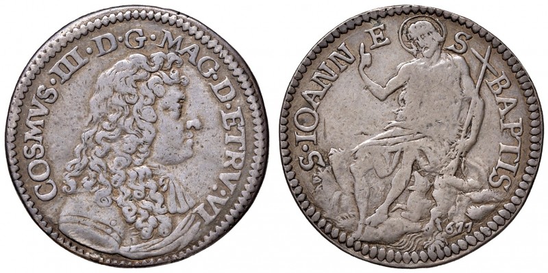 Firenze. Cosimo III de’Medici (1670-1723). Testone 1677 AG gr. 8,70. Galeotti XI...