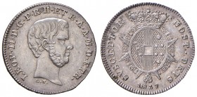 Firenze. Leopoldo II di Lorena (1824-1859). Mezzo paolo 1857 AG. Galeotti XVII, 3. Pagani 160. MIR 459/3. SPL