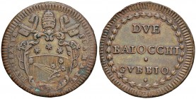Gubbio. Pio VI (1775-1799). Baiocco anno XV CU gr. 22,43. Muntoni 355. Berman 3110. Buon BB/q.SPL