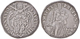 Macerata. Paolo III (1534-1549). Giulio anno XIII AG gr. 3,10. CNI 5. Muntoni 136 var. Berman 949 var. MIR 932/1 var. La legenda del rovescio reca MAC...