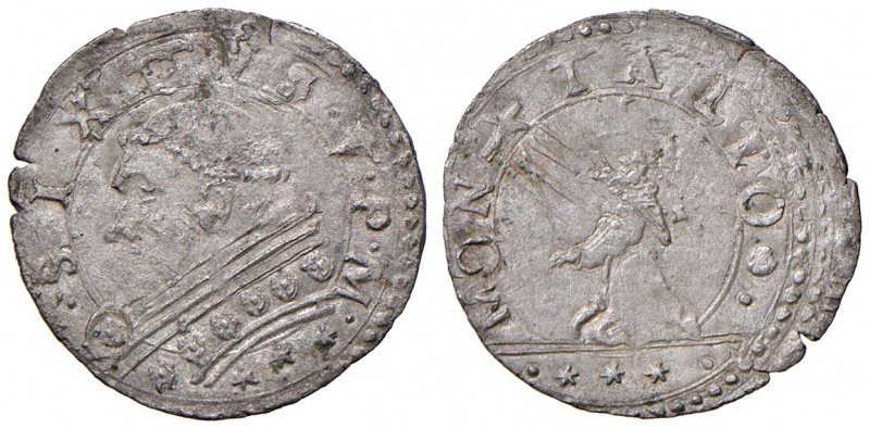 Montalto. Sisto V (1585-1590). Baiocco MI gr. 1,12. Muntoni 129. Berman 1383. MI...