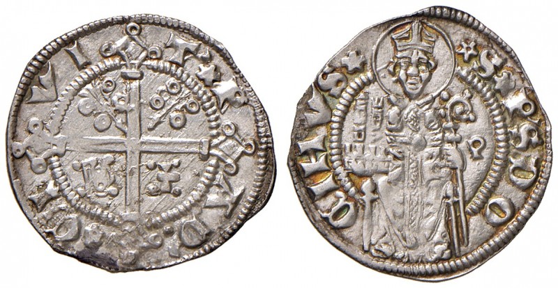 Padova. Iacopo II da Carrara (1345-1350). Carrarino da 2 soldi AG gr. 1,10. CNI ...