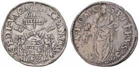 Roma. Sede Vacante 1555 (Camerlengo card. Guido Ascanio Sforza). Giulio 1555 AG gr. 2,85. Muntoni 2. Berman 1030. MIR 1013/2. Raro. BB