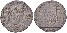 Roma. Gregorio XIII (1572-1585). Testone AG gr. 7,52. Muntoni 36. Berman 1154. MIR 1121/1. Molto raro. Tosato, BB