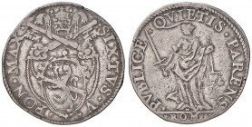 Roma. Sisto V (1585-1590). Testone AG gr. 9,34. Muntoni 19. Berman 1320. MIR 1329/1. BB