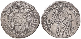 Roma. Paolo V (1605-1621). Testone anno VI AG gr. 9,36. Muntoni 39. Berman 1553. MIR 1539/11. BB