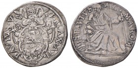 Roma. Paolo V (1605-1621). Giulio anno II AG gr. 3,21. Muntoni 87. Berman 1566. MIR 1530/4. Raro. BB