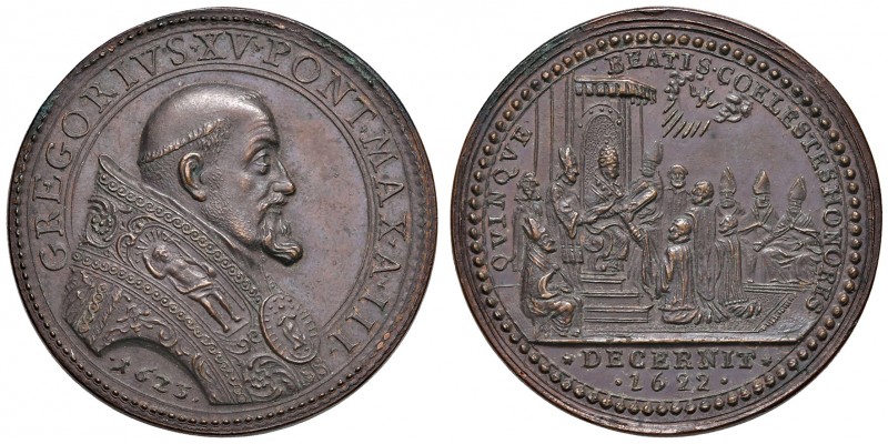 Roma. Gregorio XV (1621-1623). Medaglia anno III/1623 AE gr. 24,02 diam. 35,5 mm...