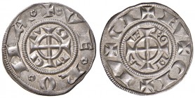 Verona. Emissioni comunali sec. XIII (1220-1280). Grosso da 20 denari AG gr. 1,66. CNV, VR 28d. MEC 12, 1405 (Ezzelino da Romano). SPL
