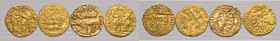 Venezia. Lotto di quattro monete. Paolo Renier (1779-1789), zecchino. Ludovico Manin (1789-1797), zecchino (3). Da MB a BB