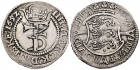 Dinamarca. Frederik III. 4 mark / krone. 1652. (Km-186.1). Ag. 22,23 g. Rara. MBC+. Est...300,00. /// ENGLISH: Denmark. Frederik III. 4 mark / krone. ...
