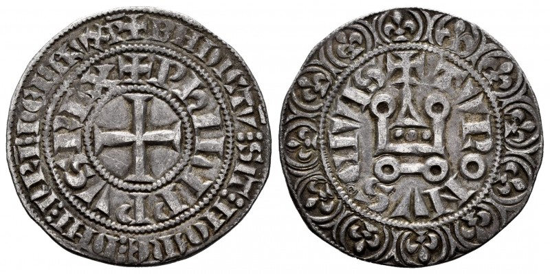 Francia. Philip IV. Gross. (1285-1314). Tournai. (Duplessy-213). Anv.: PHILIPPVS...