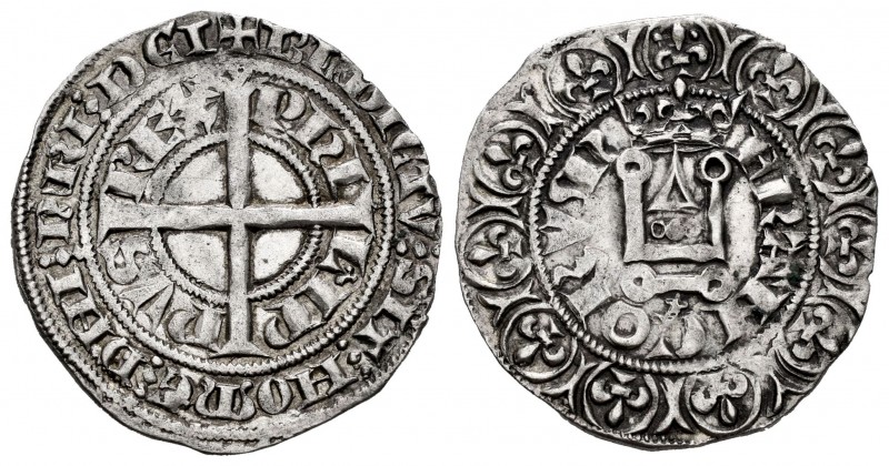 Francia. Philip IV. Gross. (1328-1350). Tournai. (Duplessy-262). Anv.: PHILIPVS ...