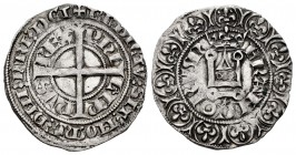 Francia. Philip IV. Gross. (1328-1350). Tournai. (Duplessy-262). Anv.: PHILIPVS REX. Rev.: FRANCORVM. Castillo de Tournai con estrella debajo. Ve. 2,5...