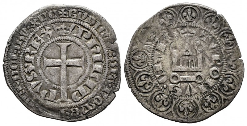 Francia. Philip IV. Gross. (1328-1350). Tournai. (Duplessy-265). Anv.: Cruz lati...