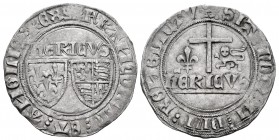 Francia. Henry VI d'Angleterre. Gross. (1422-1453). (Elias-287). (Duplessy-445). Rev.:  Flor de lis y león. HENRICVS. Ve. 3,06 g. EBC-. Est...200,00. ...